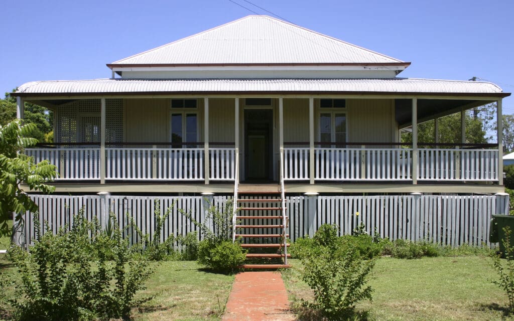 Classic Queenslander home in Brisbane potentially containing asbestos materials.